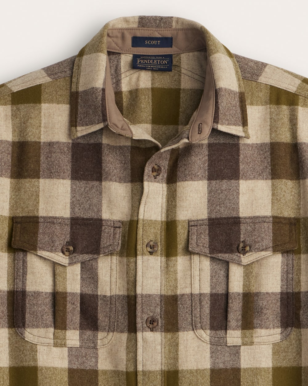 ALTERNATE VIEW OF MEN'S BUFFALO CHECK SCOUT SHIRT IN GREEN MULTI CHECK image number 2