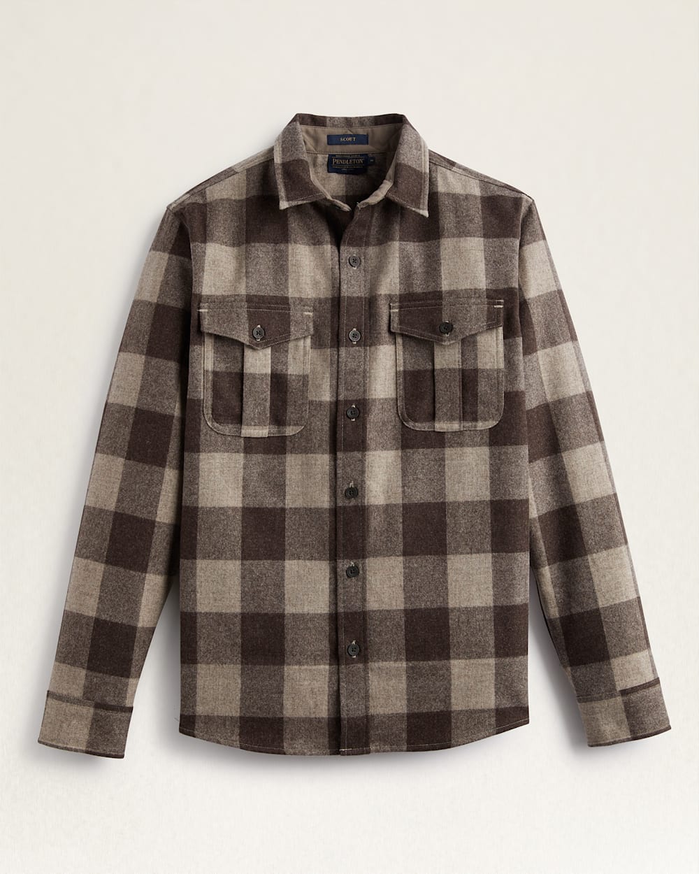 MEN'S SCOUT SHIRT IN BROWN/TAN BUFFALO CHECK image number 1