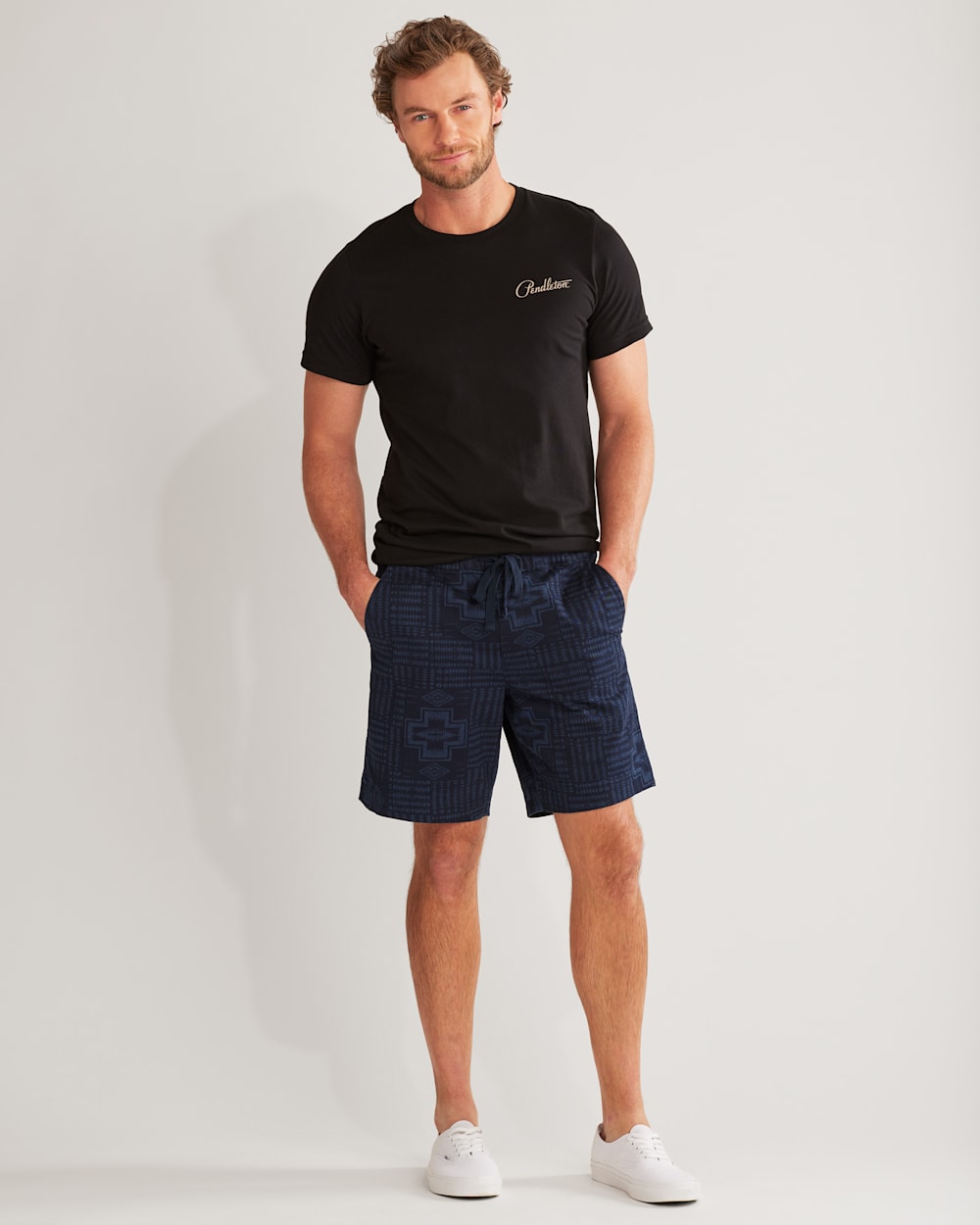 ALTERNATE VIEW OF MEN'S HARDING GRAPHIC TEE IN BLACK/CREAM image number 2