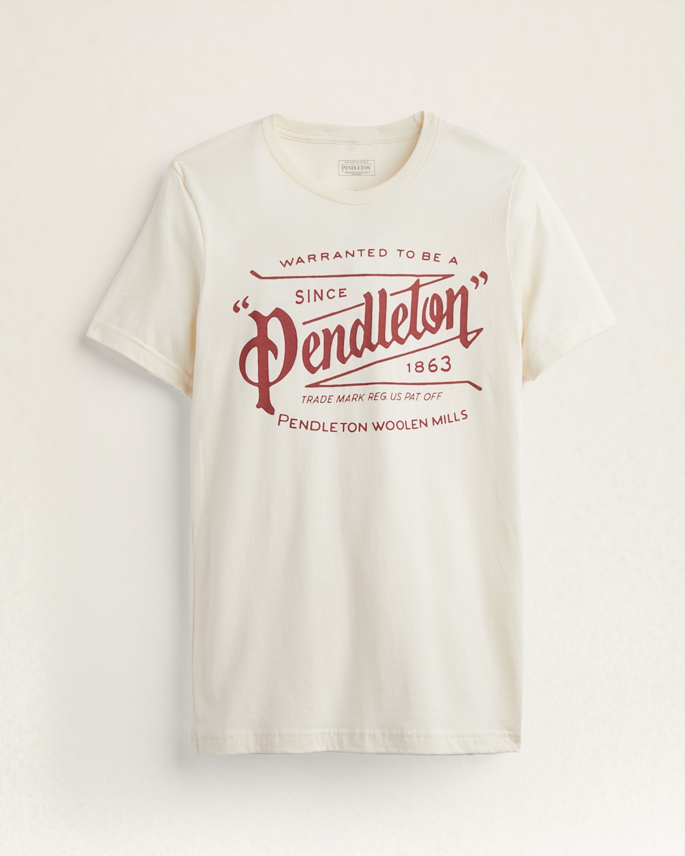 MEN'S ARCHIVE LOGO GRAPHIC TEE IN NATURAL/MAROON image number 1