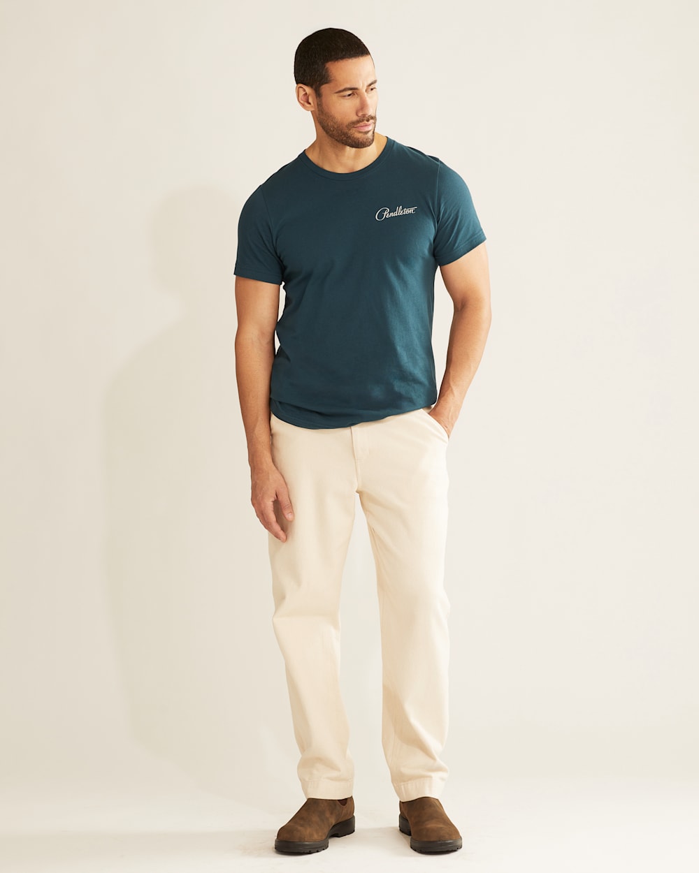 ALTERNATE VIEW OF MEN'S HARDING STAR GRAPHIC TEE IN ATLANTIC/GREY image number 2