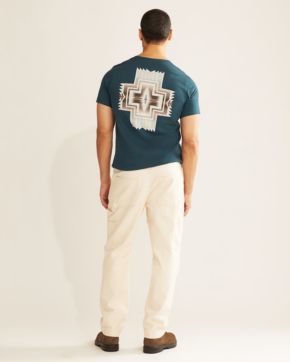 ALTERNATE VIEW OF MEN'S HARDING STAR GRAPHIC TEE IN ATLANTIC/GREY image number 4