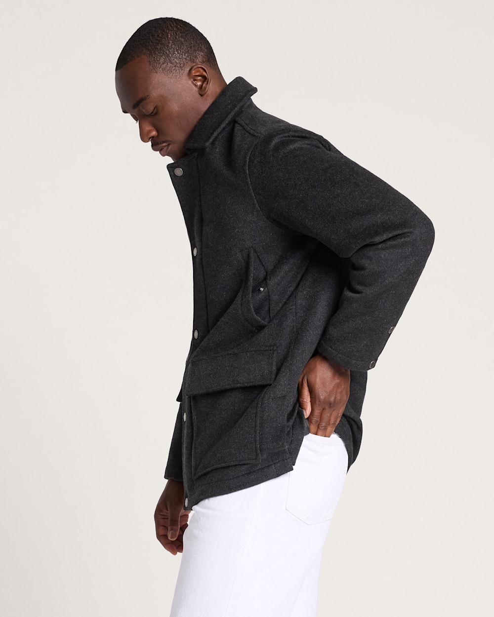 ALTERNATE VIEW OF MEN'S BOZEMAN FIELD COAT IN CHARCOAL image number 3