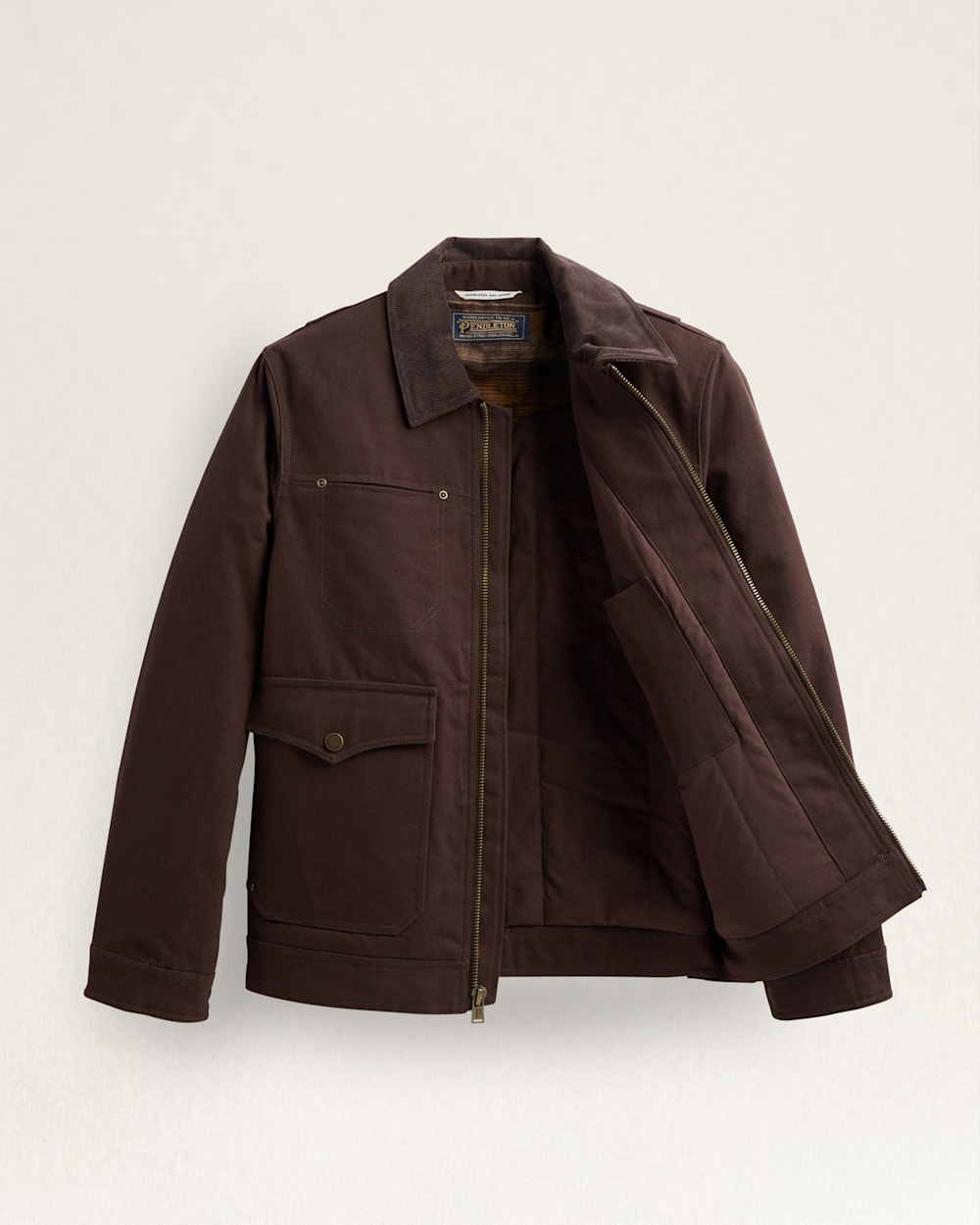 ALTERNATE VIEW OF MEN'S CARSON CITY CANVAS BARN COAT IN BLACK COFFEE image number 2