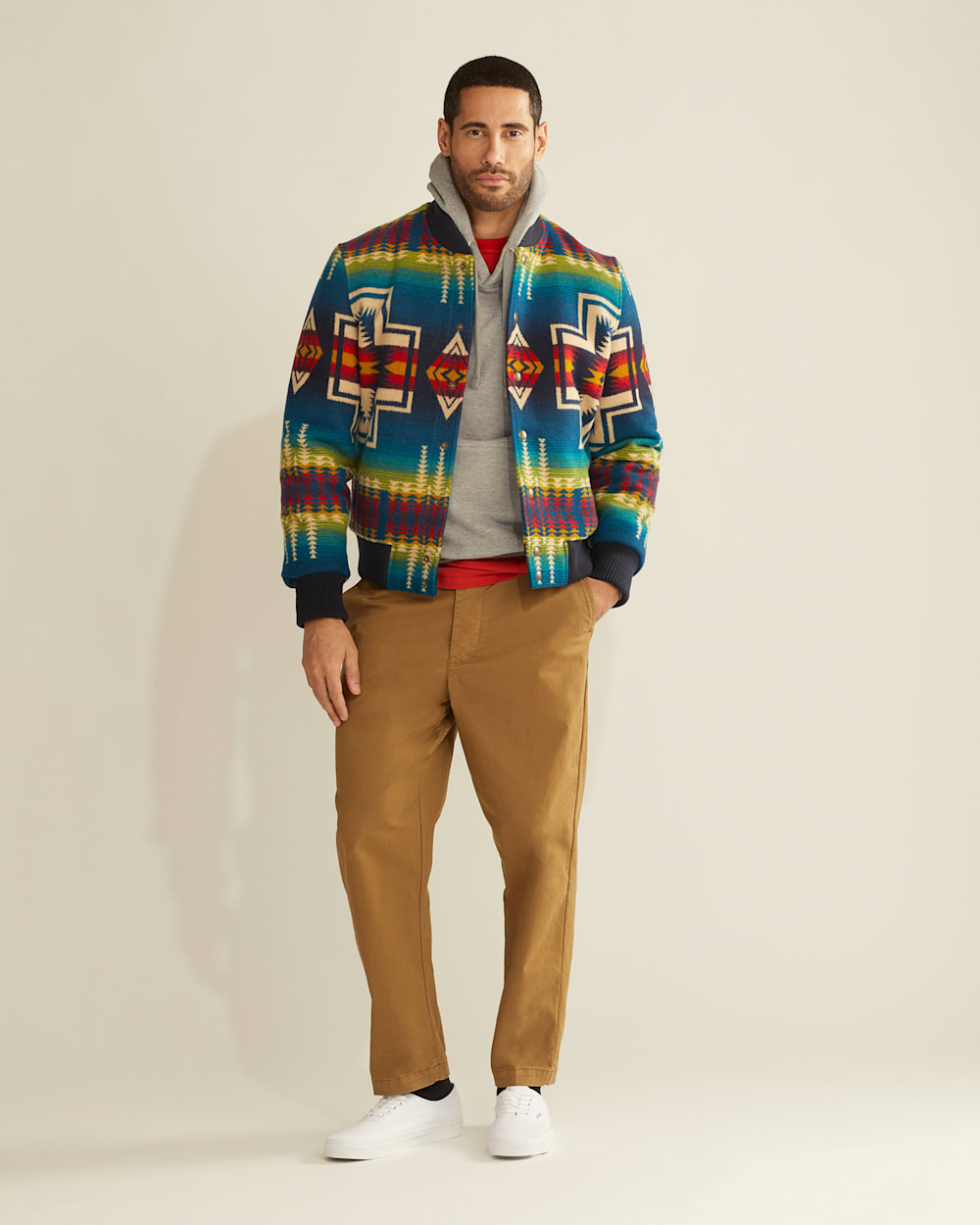 MEN'S LIMITED EDITION GORGE WOOL JACKET IN ROYAL BLUE CENTURY HARDING image number 1