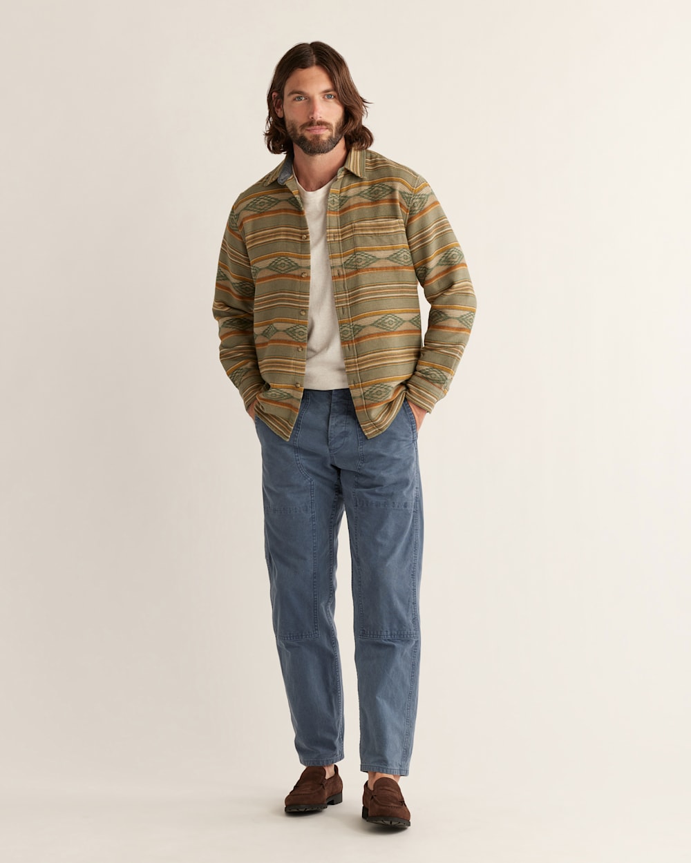 ALTERNATE VIEW OF MEN'S MARSHALL DOUBLESOFT SHIRT IN SAGE SUMMERLAND image number 4