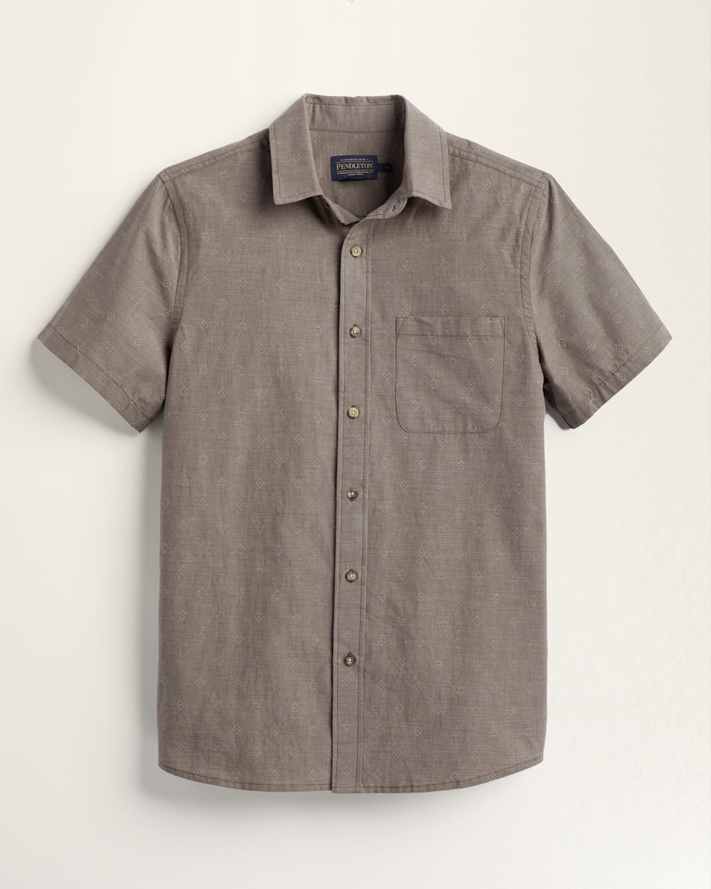 MEN'S COLFAX DIAMOND DOBBY COTTON SHIRT IN MAHOGANY image number 1