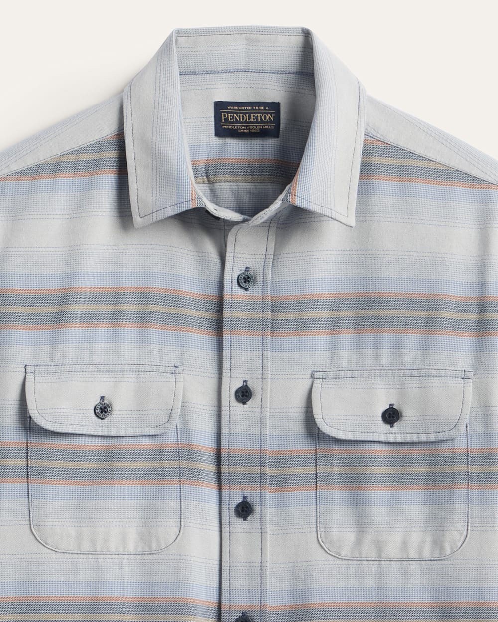 ALTERNATE VIEW OF MEN'S STRIPE BEACH SHACK COTTON SHIRT IN BLUE MULTI image number 2