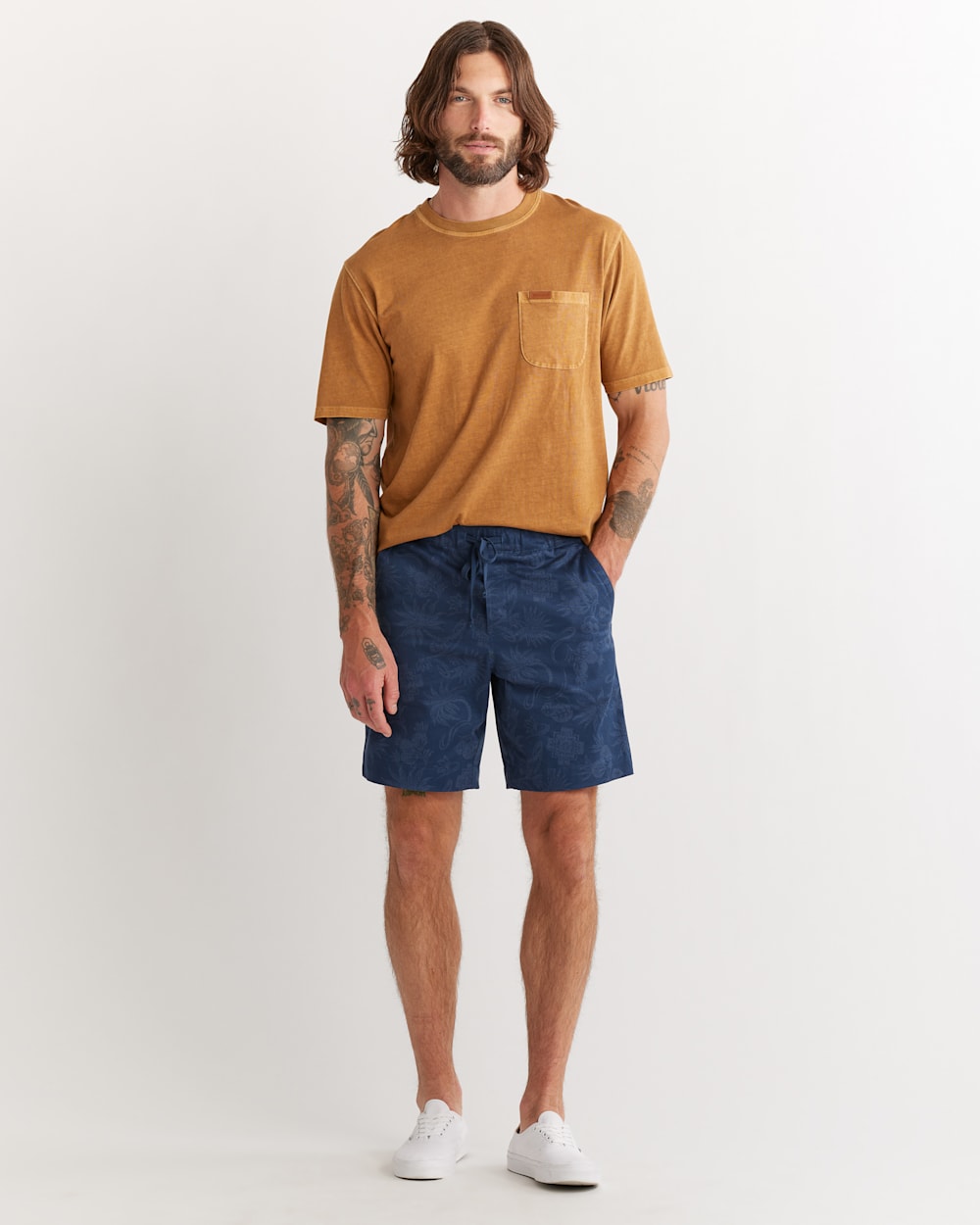 ALTERNATE VIEW OF MEN'S CRUISER SHORTS IN INDIGO CHIEF JOSEPH image number 2