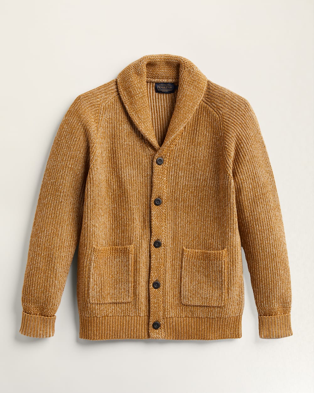 MEN'S CLIFTON COTTON CARDIGAN IN BRONZE HEATHER image number 1