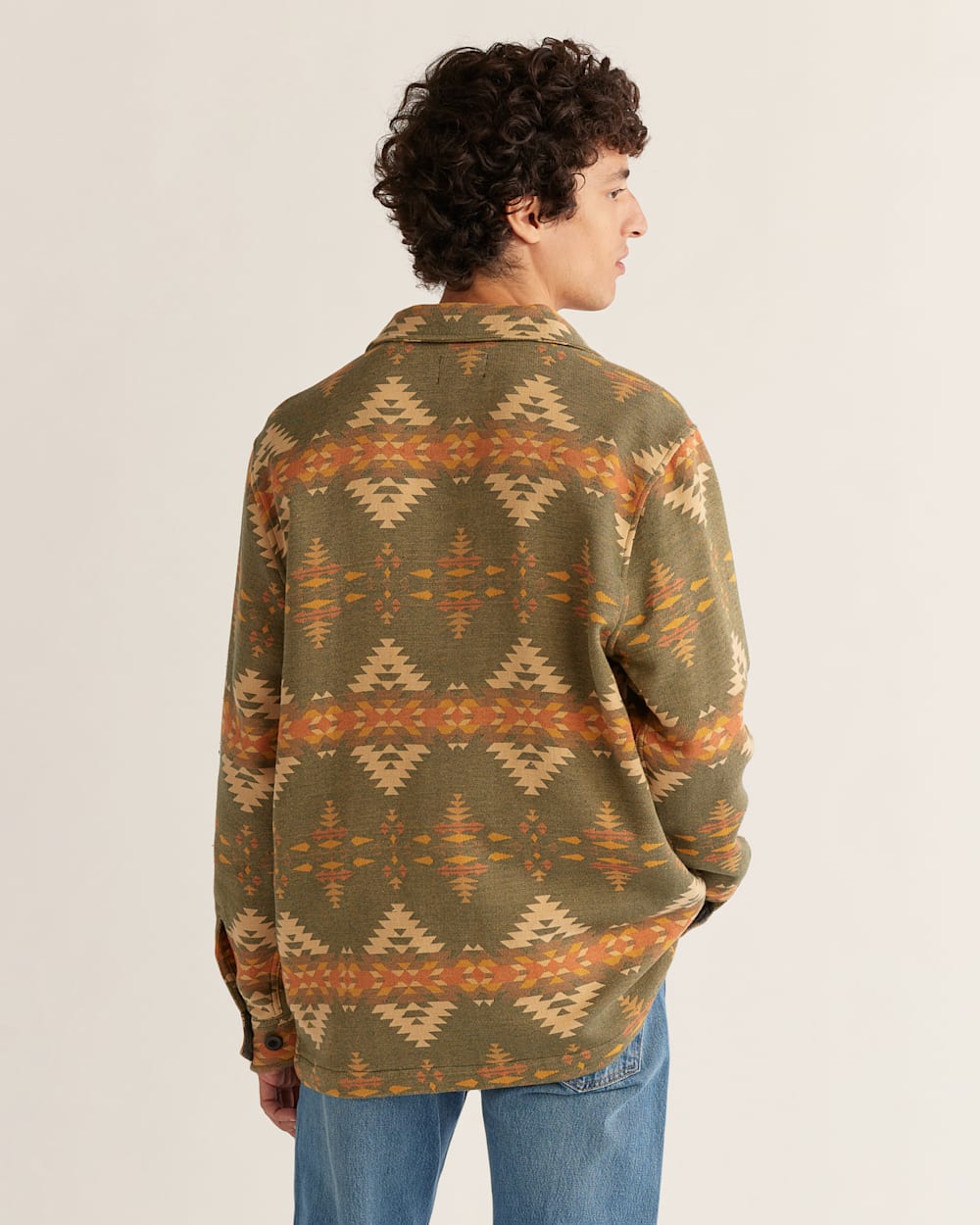 ALTERNATE VIEW OF MEN'S RIFT COTTON OVERSHIRT IN SAGE RANCHO ARROYO image number 3