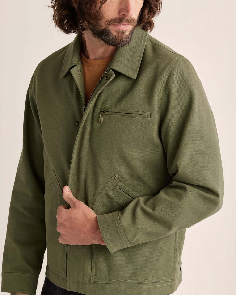 Green canvas jacket mens hot sale