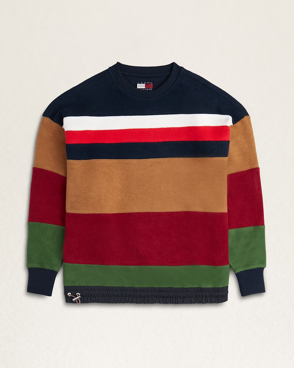 TOMMY X PENDLETON UNISEX CREWNECK SWEATER IN NEW YORK STRIPE image number 1