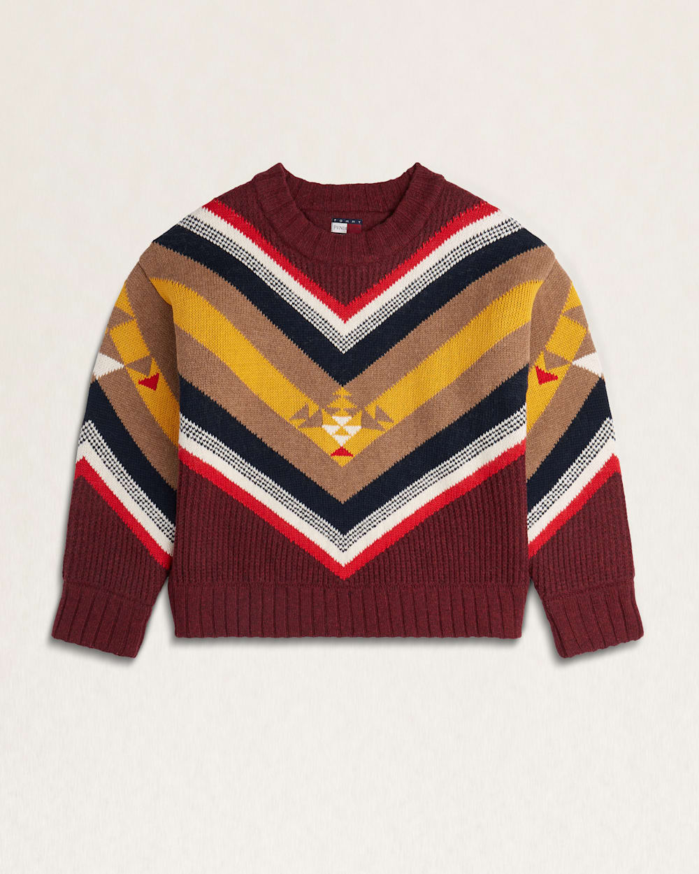 TOMMY X PENDLETON UNISEX CREWNECK SWEATER IN VALLEY STRIPE image number 1