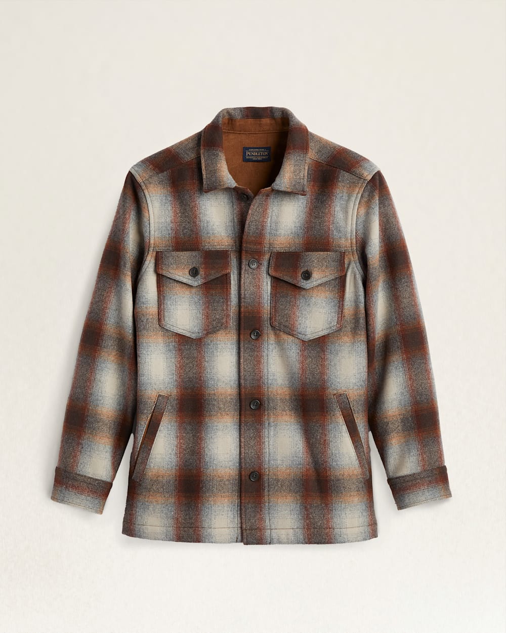 MEN'S WOOL LAWSON COAT IN BROWN MULTI OMBRE image number 1