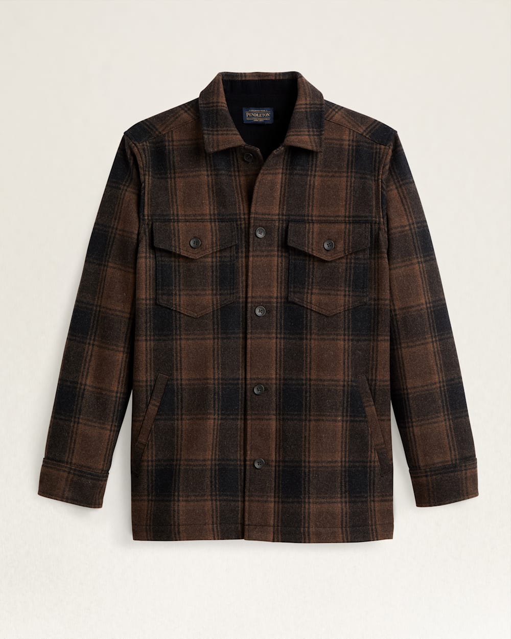 MEN'S WOOL LAWSON COAT IN BROWN MIX OMBRE image number 1