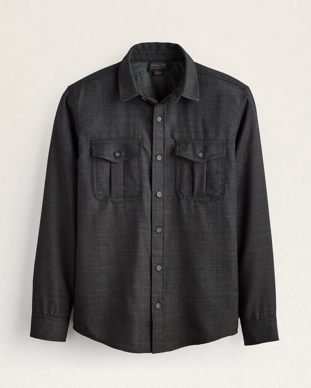 MEN'S HARRISON MERINO SHIRT IN BLACK WORSTED image number 1