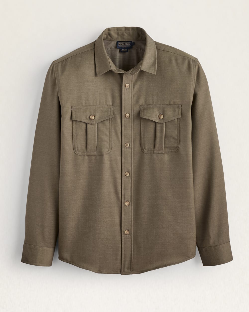 MEN'S HARRISON MERINO SHIRT IN OLIVE TWILL image number 1