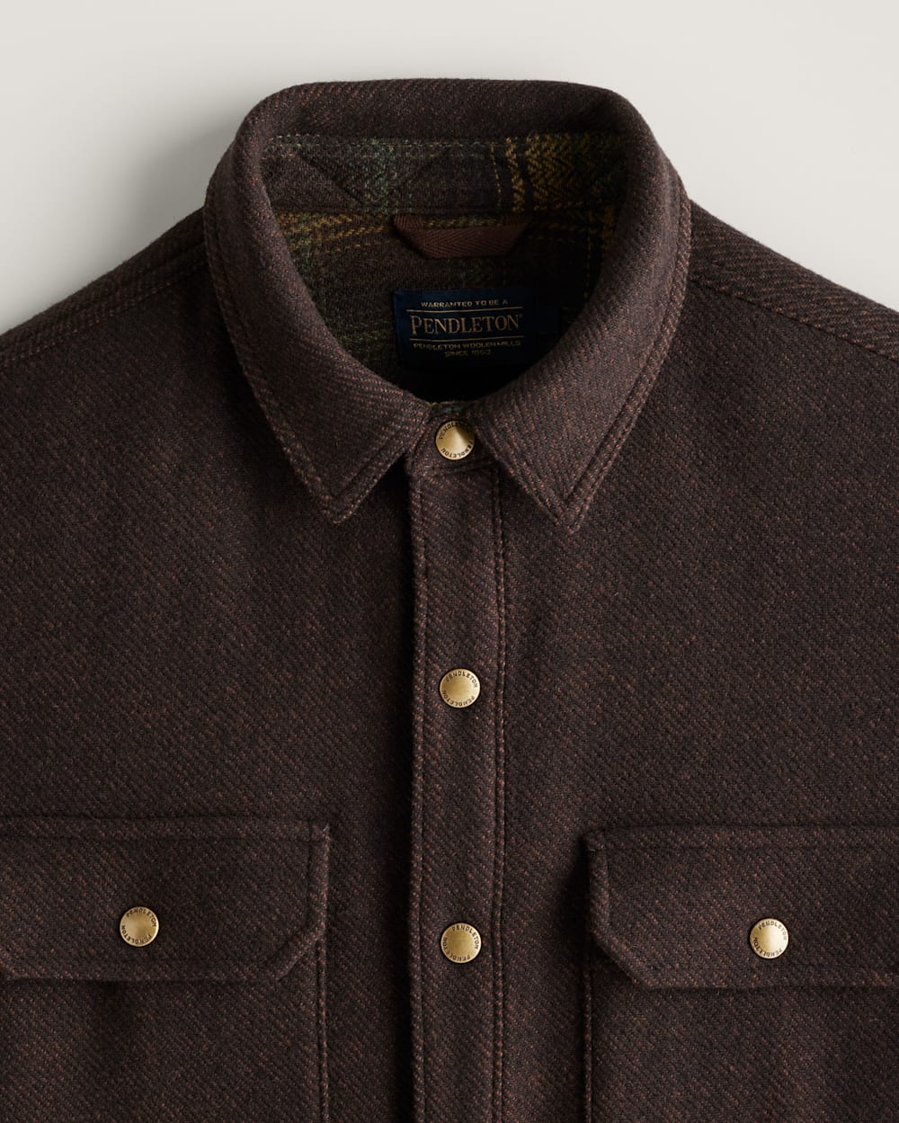 ALTERNATE VIEW OF MEN'S FOREST SHIRT JACKET IN BROWN TWILL image number 2