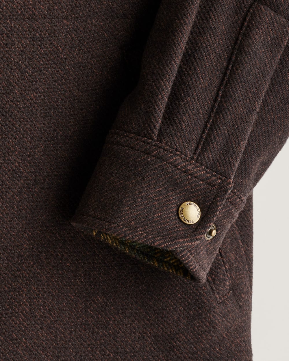 ALTERNATE VIEW OF MEN'S FOREST SHIRT JACKET IN BROWN TWILL image number 3
