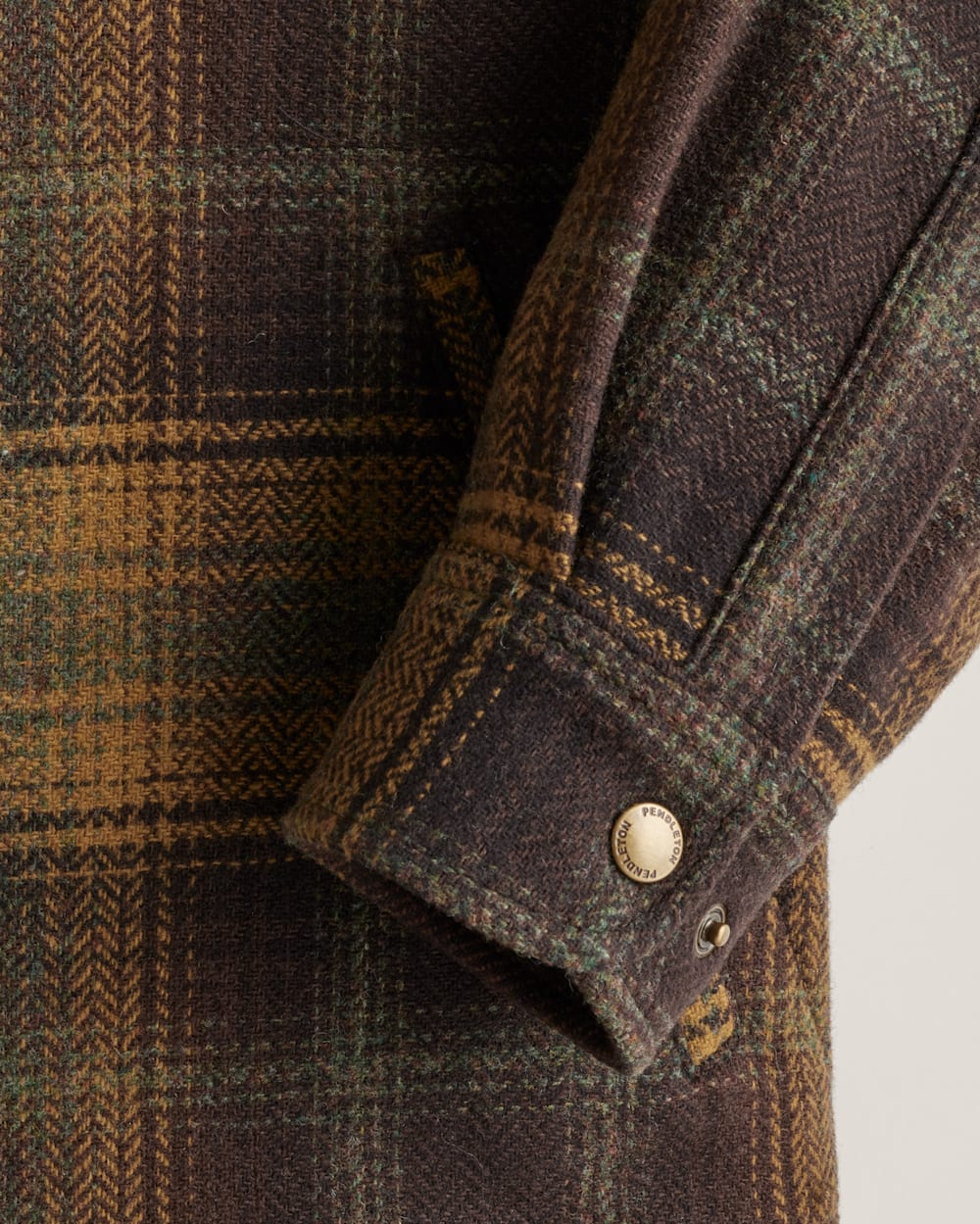 ALTERNATE VIEW OF MEN'S PLAID FOREST SHIRT JACKET IN GREEN/BROWN image number 3