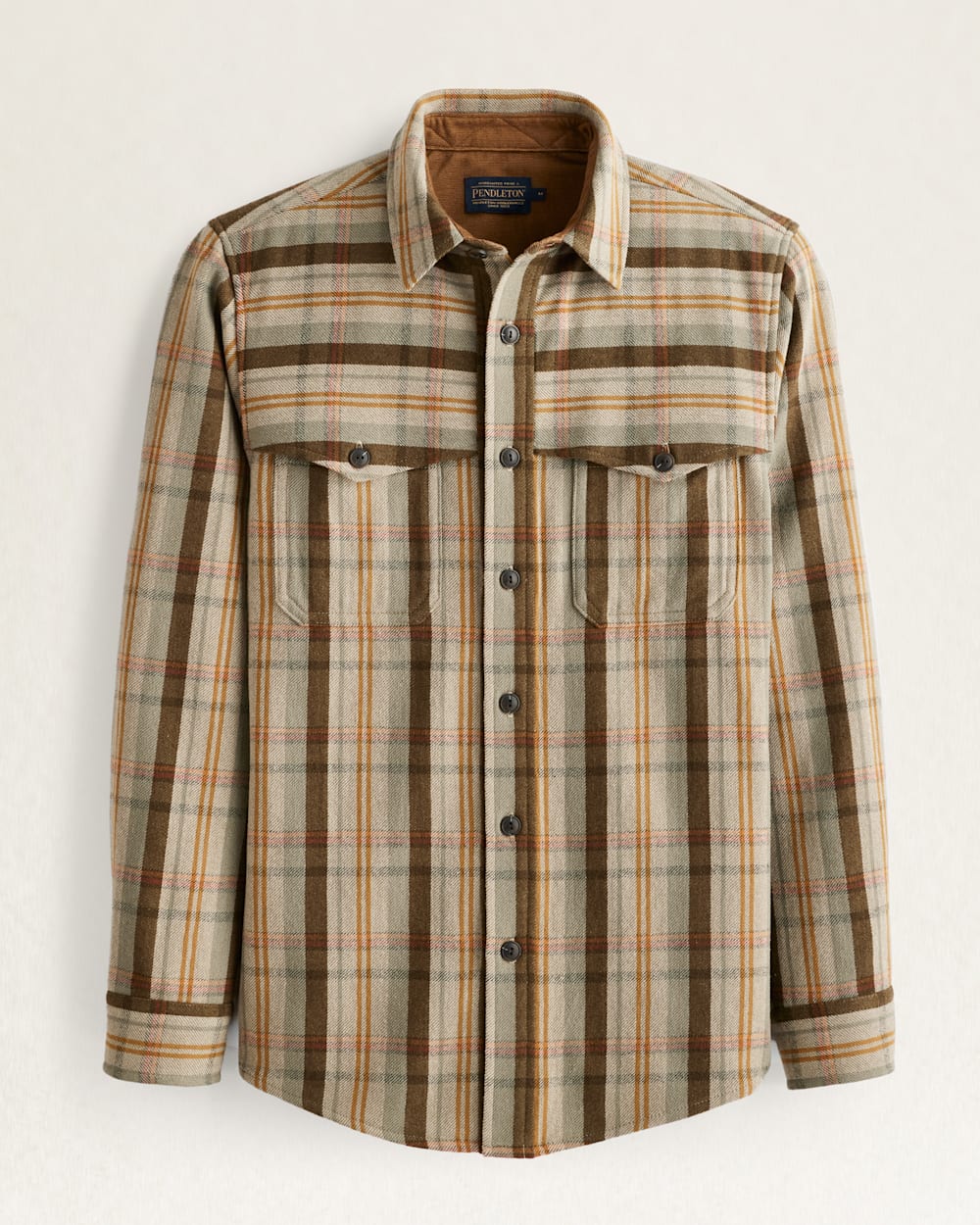 MEN'S PLAID WESTON PAWPINE SHIRT IN GREEN/BROWN image number 1