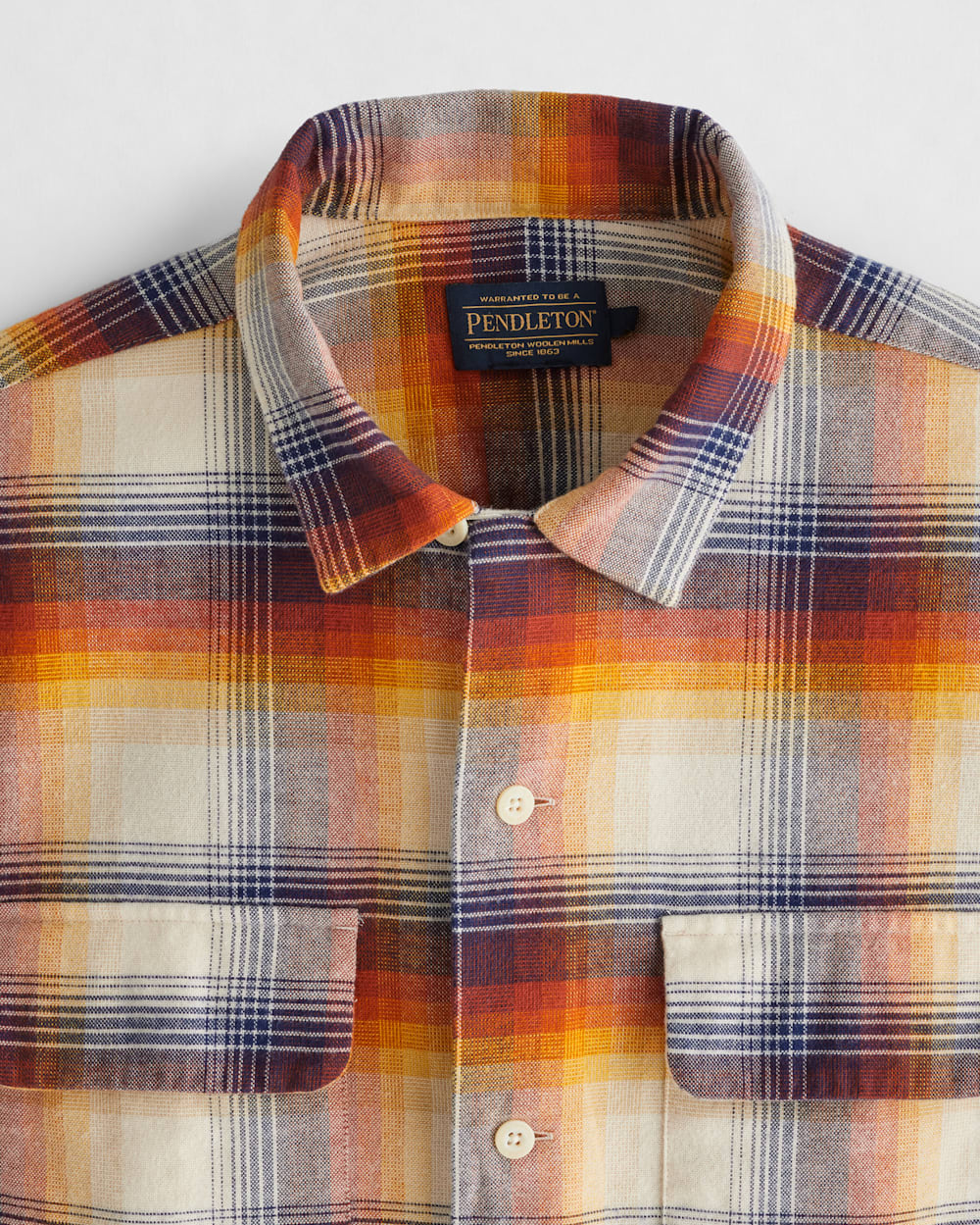 ALTERNATE VIEW OF MEN'S SHORT-SLEEVE PLAID COTTON BOARD SHIRT IN SUNSET MULTI PLAID image number 2