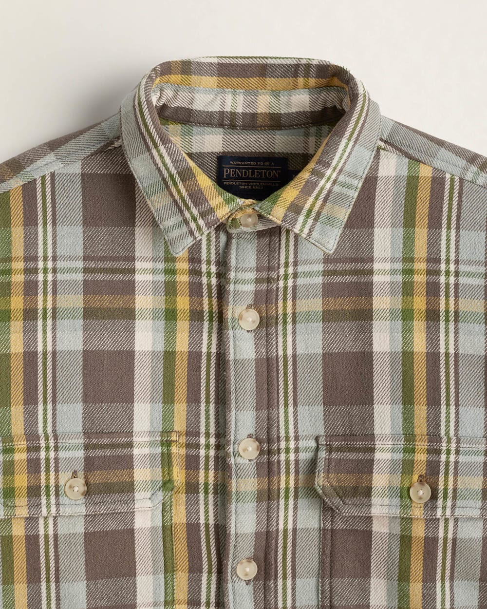 ALTERNATE VIEW OF MEN'S PLAID ARCADIA FLANNEL SHIRT IN GREY/SILVER MULTI image number 2