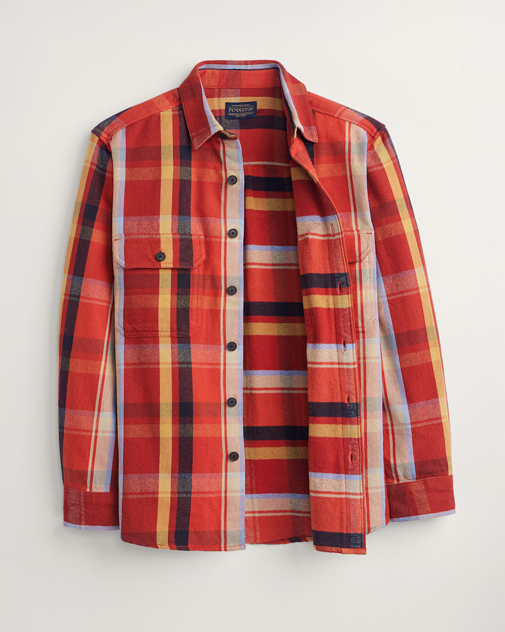 MEN'S PLAID ARCADIA FLANNEL SHIRT IN RED MULTI PLAID image number 1