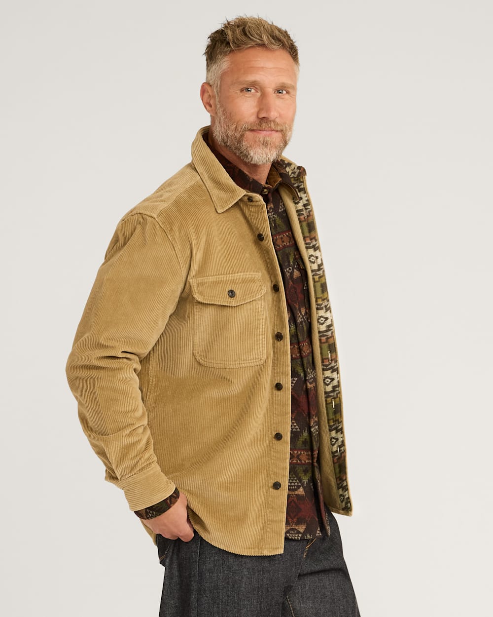 Shop Men's Belmont Corduroy Shirt Jacket for Classic Comfort
