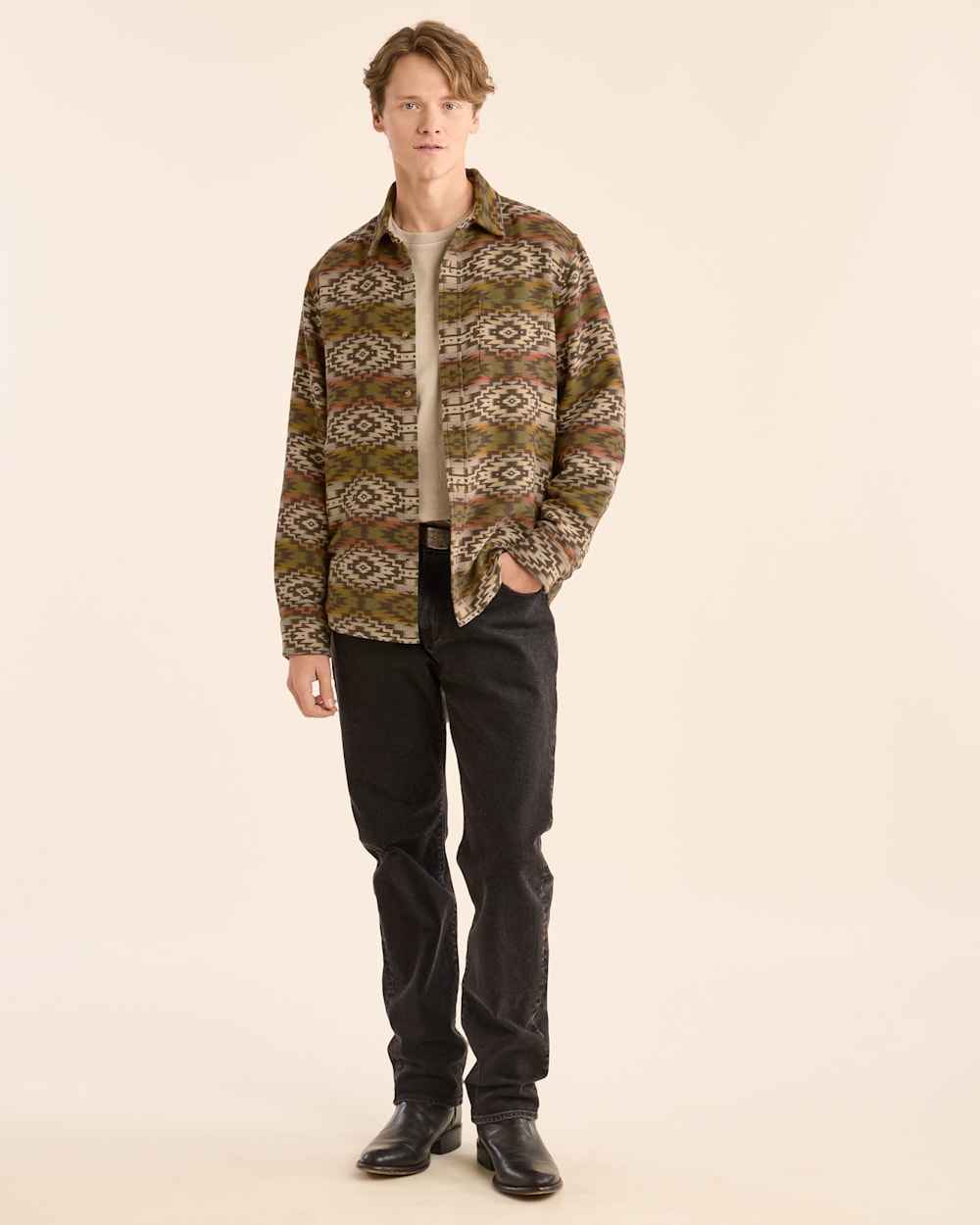 MEN'S DOUBLESOFT MESILLA MARSHALL SHIRT IN BROWN MULTI image number 1