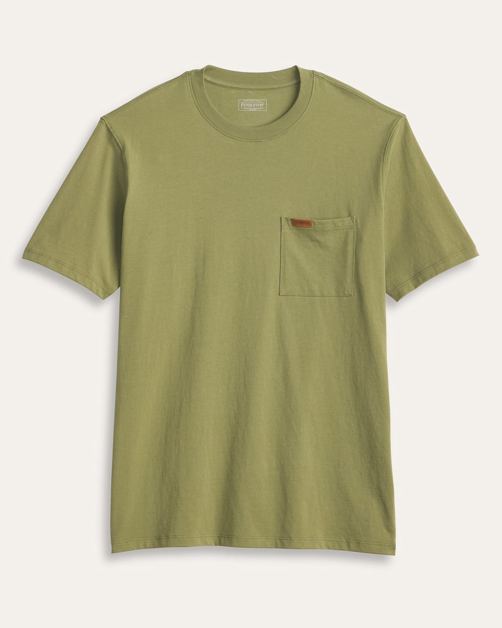 MEN'S SHORT-SLEEVE DESCHUTES POCKET TEE IN LIGHT OLIVE image number 1