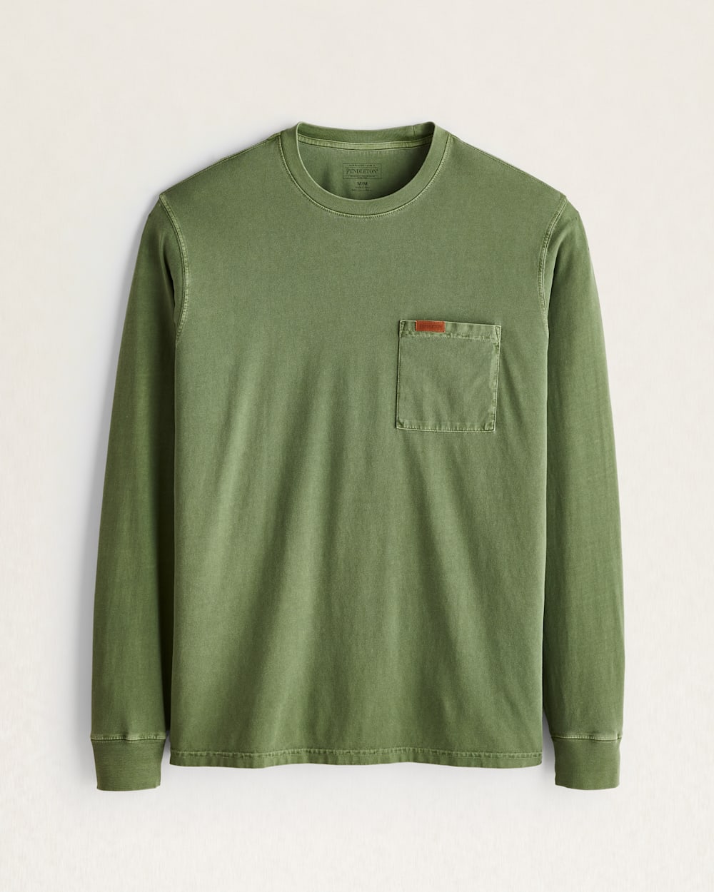 MEN'S LONG-SLEEVE DESCHUTES POCKET TEE IN FERN GREEN image number 1