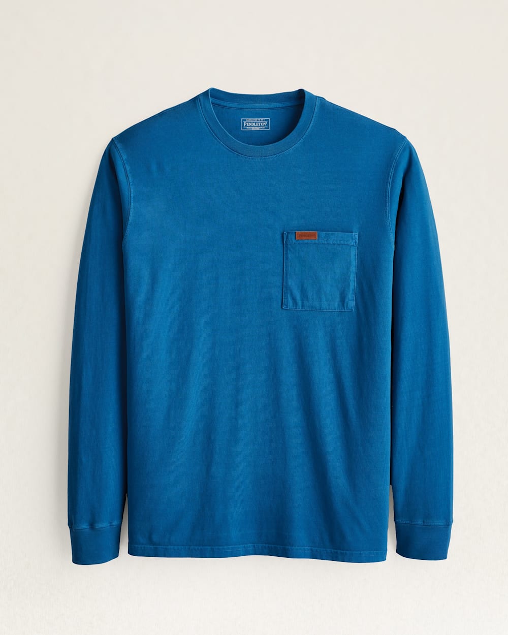 MEN'S LONG-SLEEVE DESCHUTES POCKET TEE IN SET SAIL BLUE image number 1