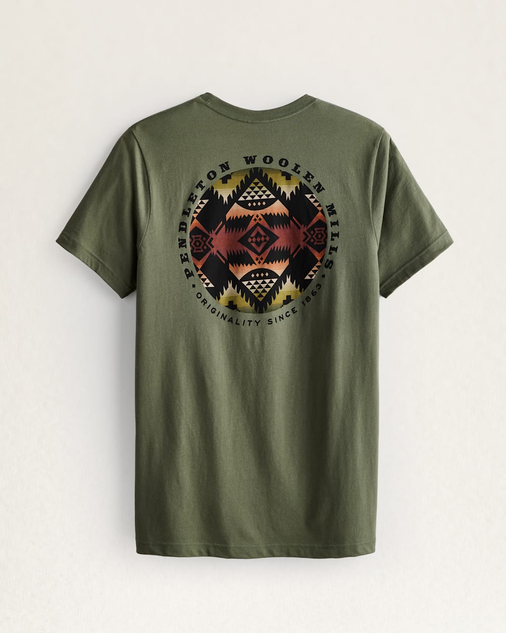 ALTERNATE VIEW OF MEN'S NEHALEM CIRCLE GRAPHIC TEE IN MILITARY GREEN/MULTI image number 2