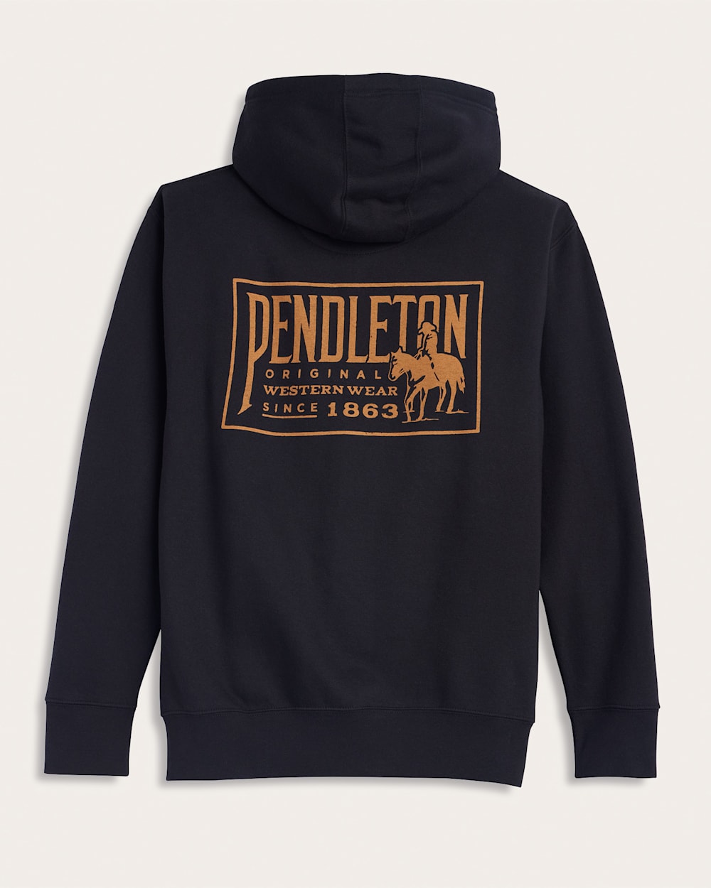 ALTERNATE VIEW OF MEN'S ORIGINAL WESTERN GRAPHIC HOODIE IN BLACK/GOLD image number 2