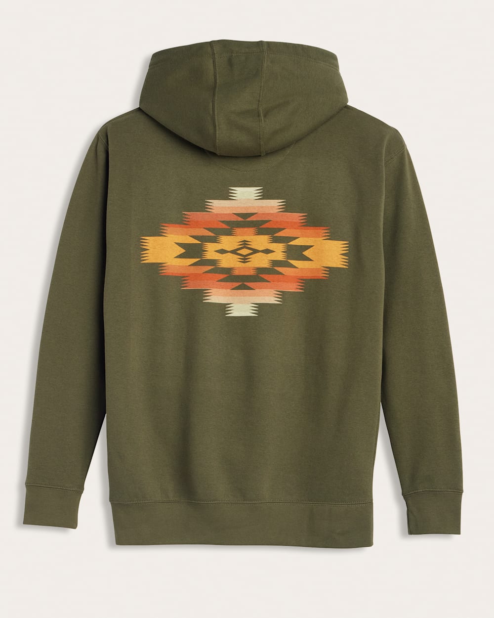 ALTERNATE VIEW OF MEN'S SOLSTICE CANYON GRAPHIC HOODIE IN MILITARY GREEN/MULTI image number 2