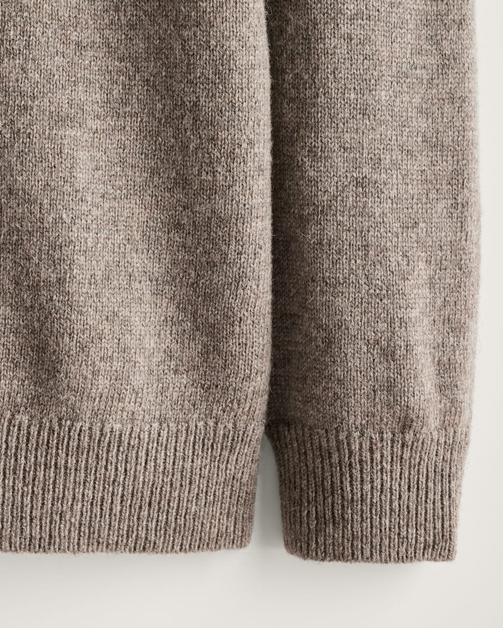 ALTERNATE VIEW OF MEN'S SHETLAND COLLECTION HALF-ZIP SWEATER IN STONE HEATHER image number 3
