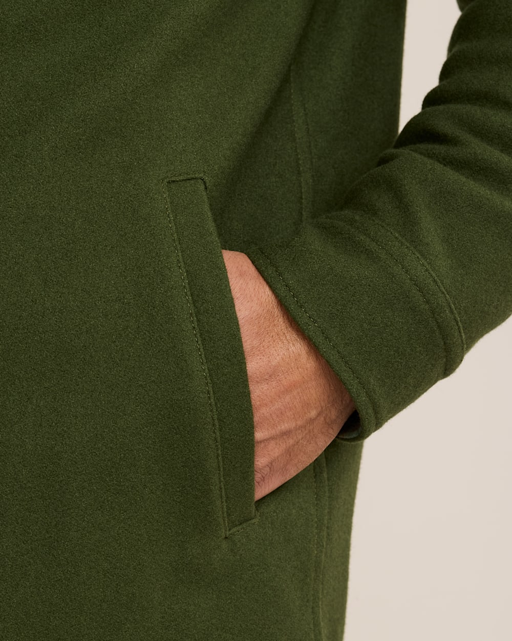 ALTERNATE VIEW OF MEN�S WOOL LAWSON COAT IN ARMY GREEN image number 5