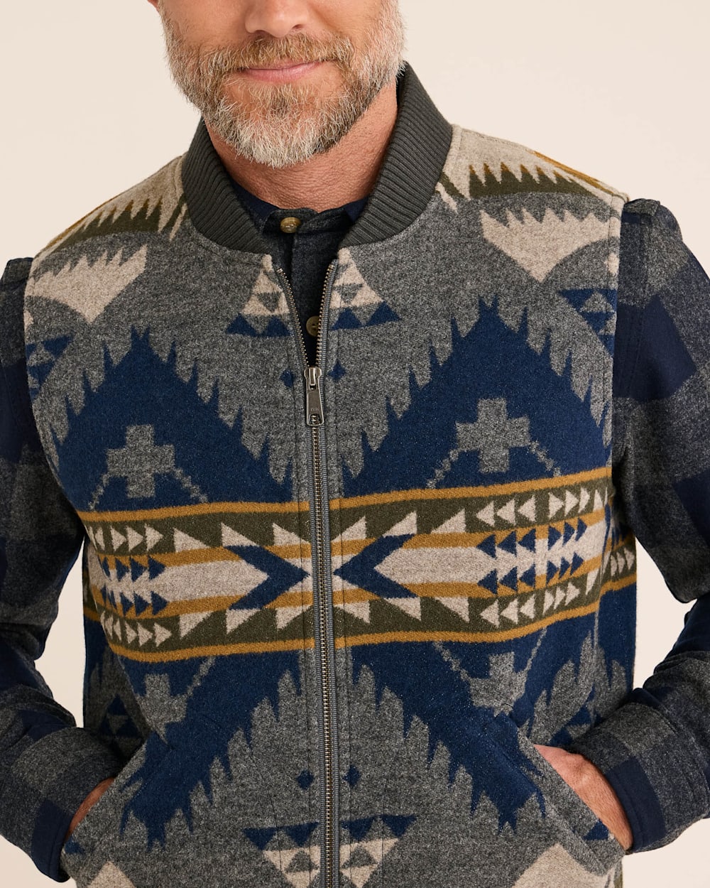 Shop Men s Colton Quilted Wool Vest Pendleton