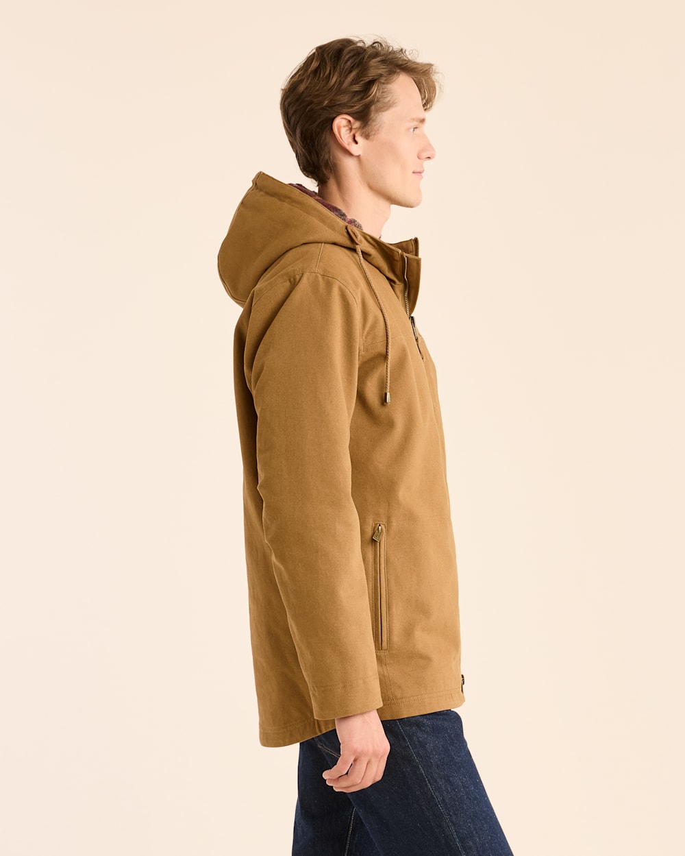 ALTERNATE VIEW OF MEN'S BROTHERS HOODED TIMBER CRUISER IN SADDLE image number 2