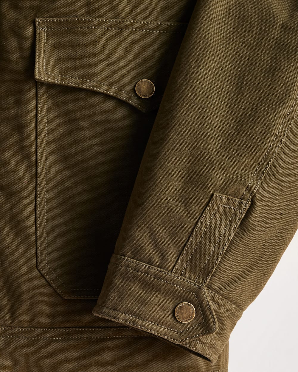 ALTERNATE VIEW OF MEN'S CARSON CITY CANVAS BARN COAT IN DARK OLIVE image number 2