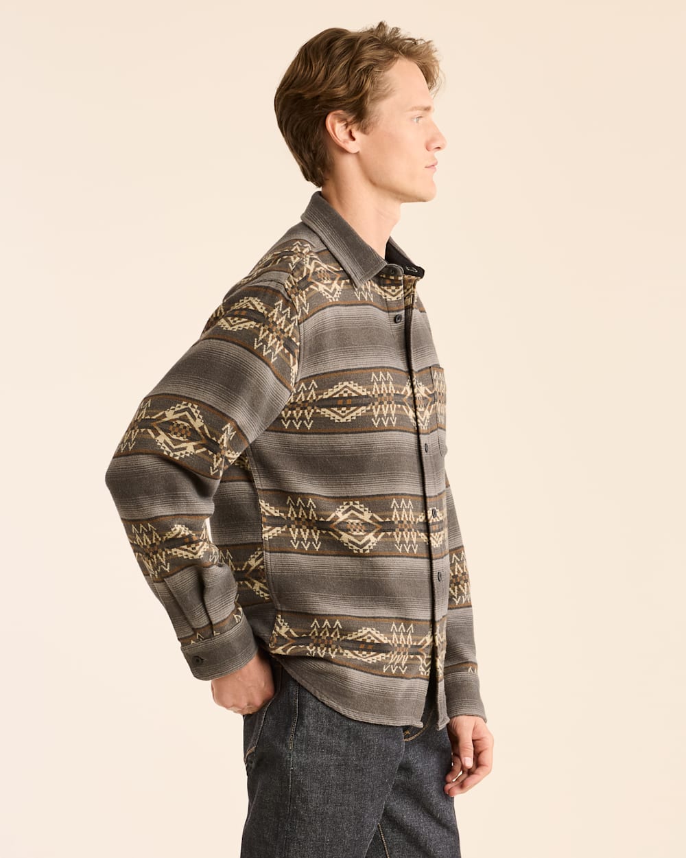 ALTERNATE VIEW OF MEN'S DOUBLESOFT BEACON ROCK MARSHALL SHIRT IN CHARCOAL MULTI image number 3