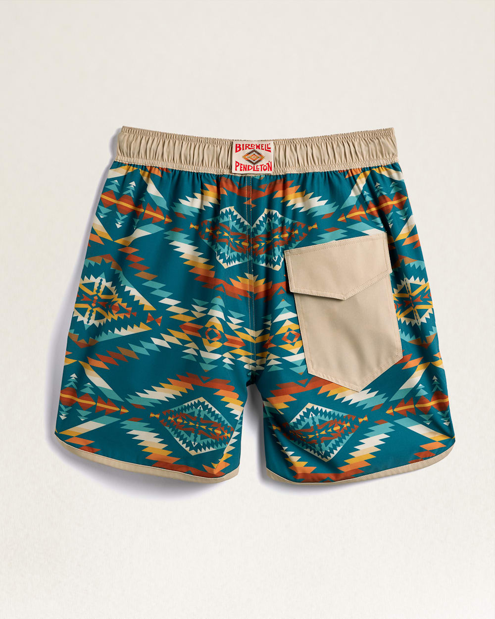 ALTERNATE VIEW OF BIRDWELL X PENDLETON WRIGHT HYBRID BOARDSHORTS IN TURQUOISE SUMMERLAND image number 2