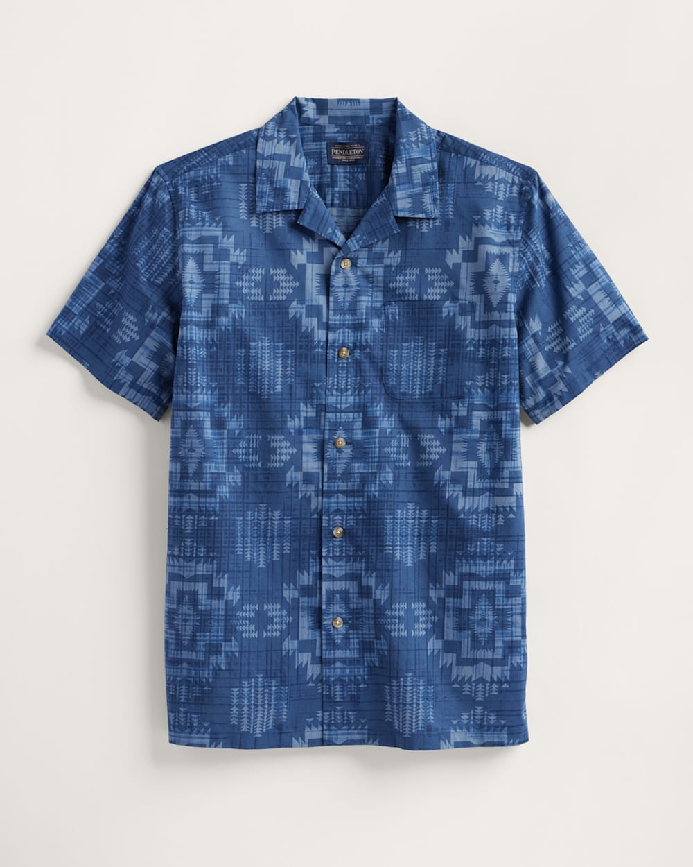 ALTERNATE VIEW OF MEN'S ALOHA COTTON CAMP SHIRT IN NAVY HARDING image number 5