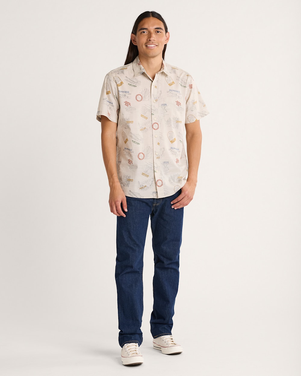 ALTERNATE VIEW OF MEN'S SHORELINE COTTON SHIRT IN TAN NATIONAL PARKS image number 3