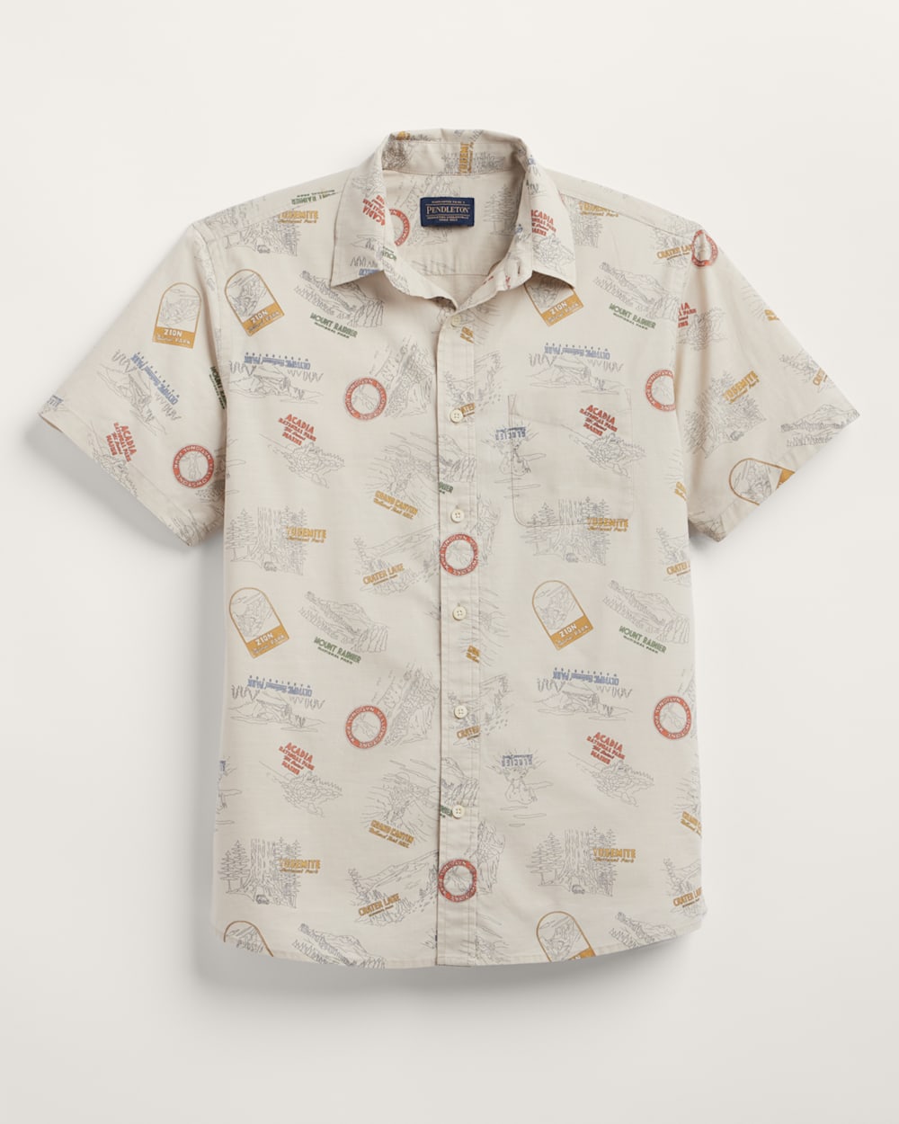 ALTERNATE VIEW OF MEN'S SHORELINE COTTON SHIRT IN TAN NATIONAL PARKS image number 5