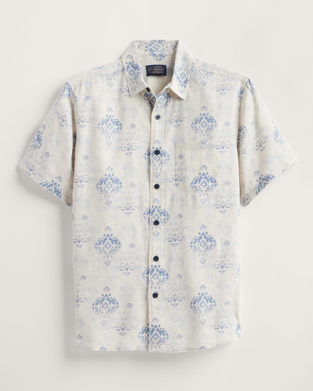 ALTERNATE VIEW OF MEN'S SHORELINE LINEN SHIRT IN BLUE AGATE BEACH image number 5