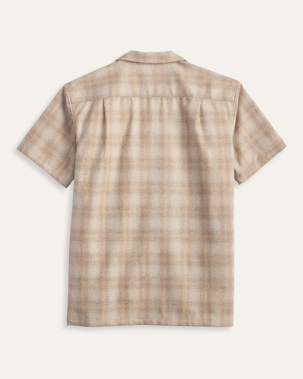 ALTERNATE VIEW OF MEN'S SHORT-SLEEVE PLAID BOARD SHIRT IN TAN OMBRE image number 2