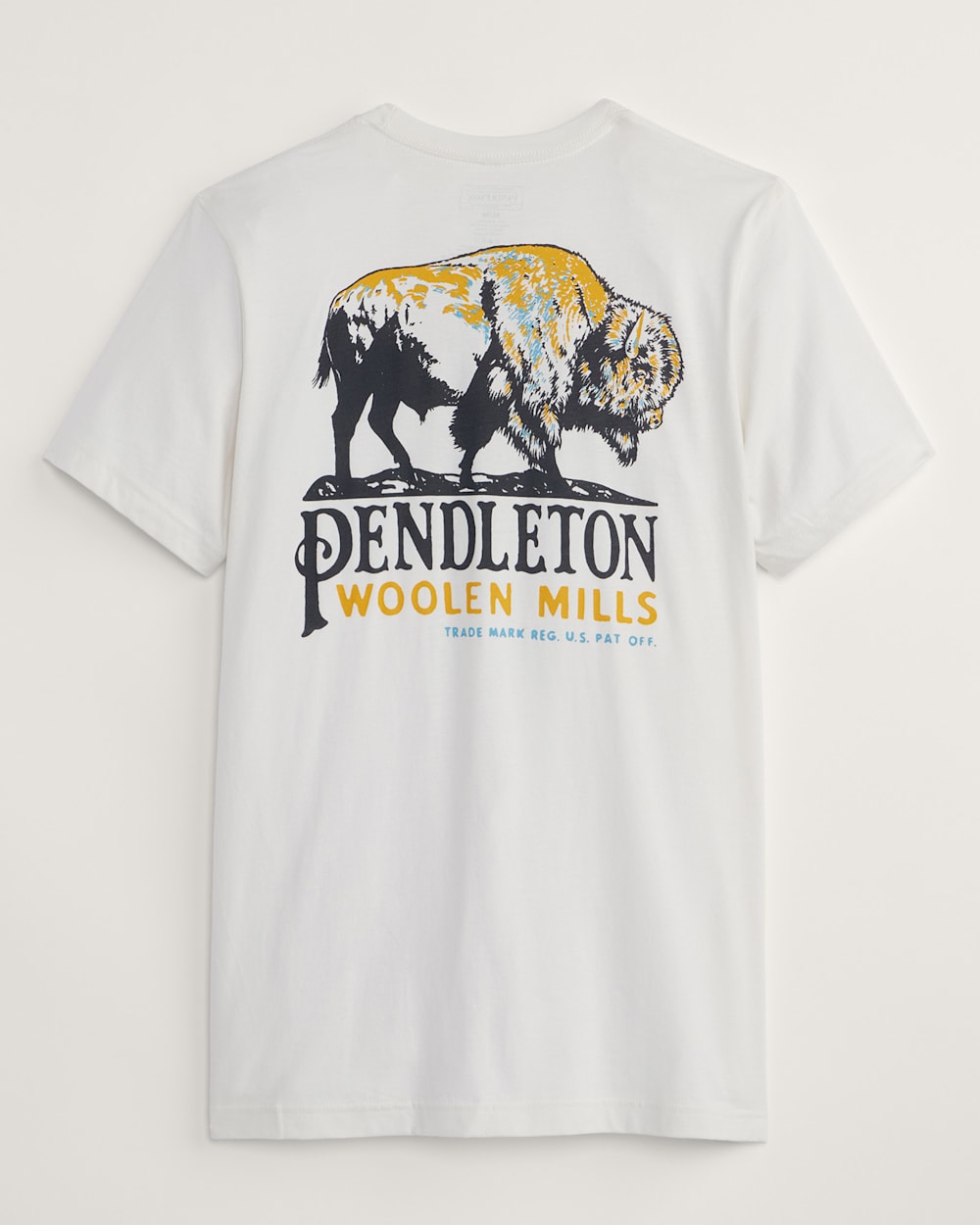 MEN'S BISON GRAPHIC TEE IN VINTAGE WHITE/BROWN image number 1